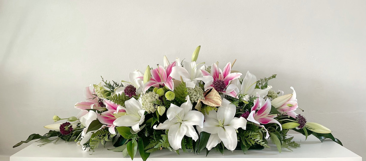Casket spray flowers