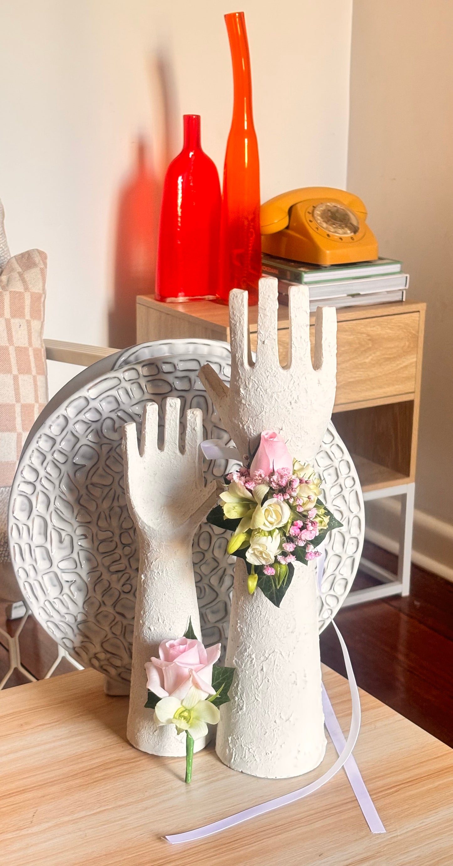 Pink corsage set