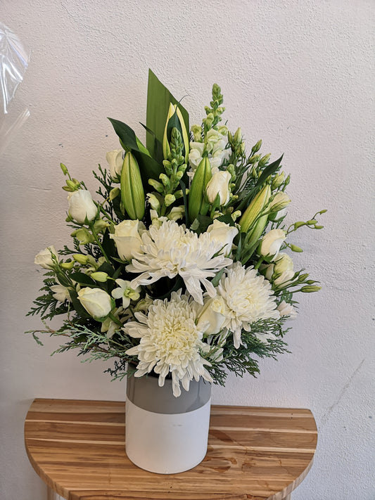 Sympathy vase arrangement